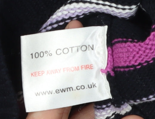 EWM Women's Multicoloured Striped Pullover Jumper S