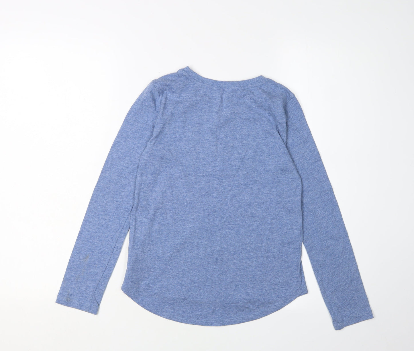 GAP Girls Blue Sequin Logo Long Sleeve T-Shirt, Size L