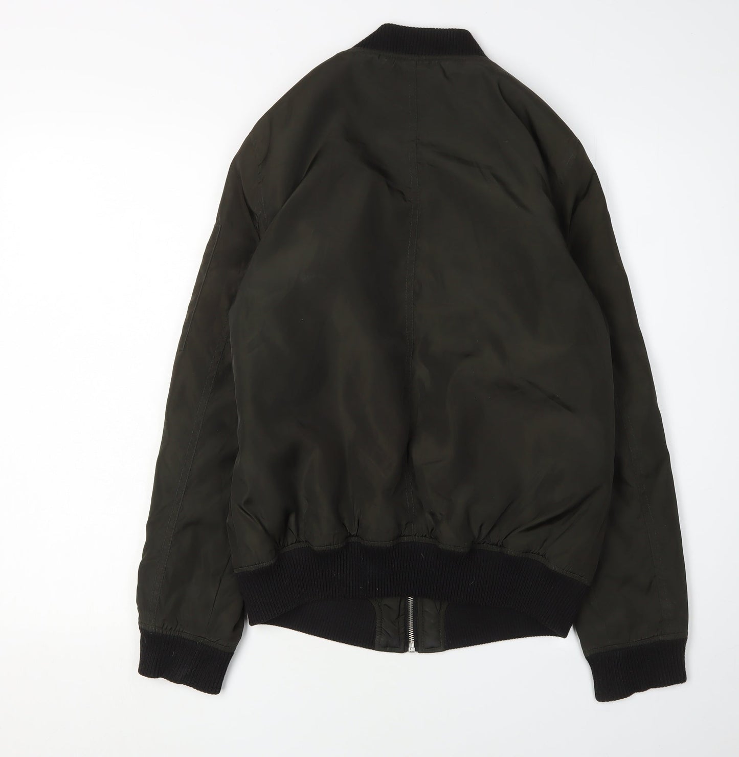 Womens UK Size 10 New Look Green Bomber Jacket