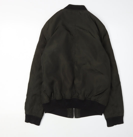 New Look Women’s Green Bomber Jacket, Size 10