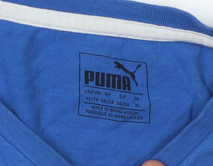 Puma Men's Blue XL Sports T-Shirt with Logo