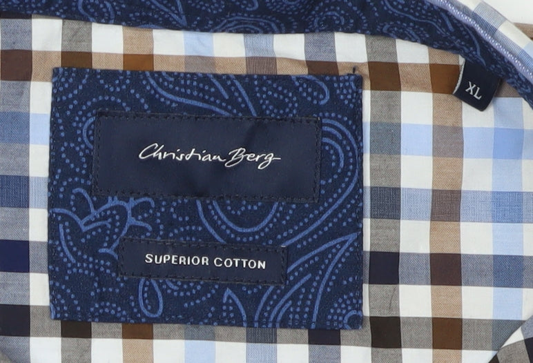 Christian Berg Men's Multicolour XL Check Shirt