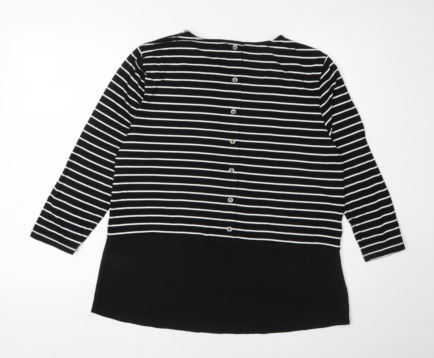 Womens UK Size 14 Warehouse Black Basic Blouse
