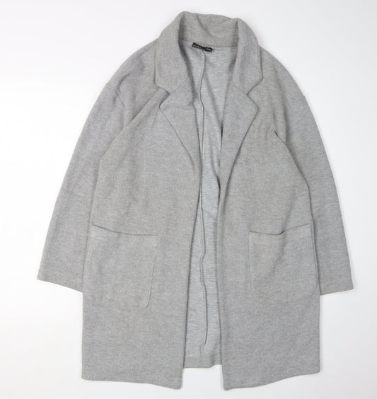Womens UK Size M Zara Grey Cardigan Jumper