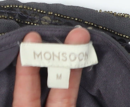 Womens UK Size M Monsoon Grey Basic T-Shirt