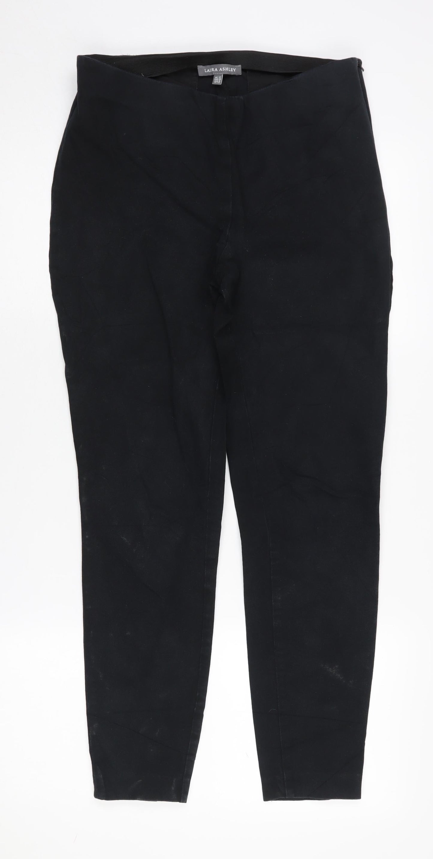 Womens UK Size 12 Laura Ashley Regular Fit Casual Formal Workwear Black Trousers