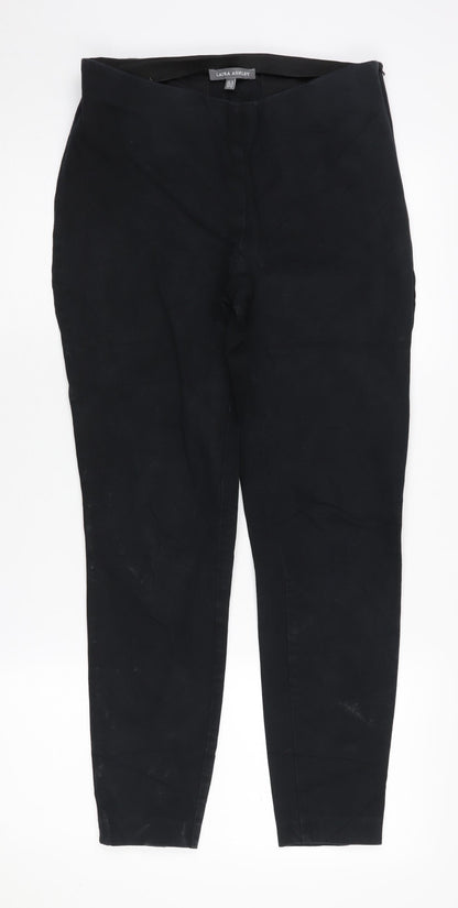 Womens UK Size 12 Laura Ashley Regular Fit Casual Formal Workwear Black Trousers