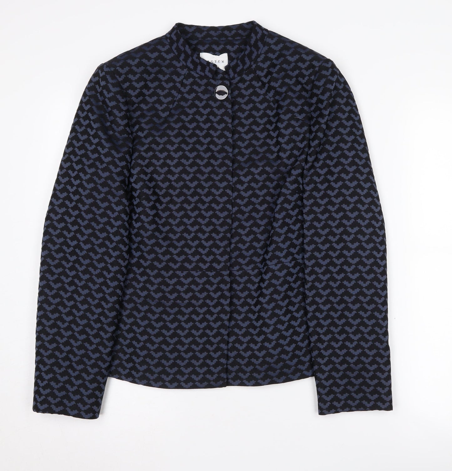 Eastex Women's Blue Geometric Suit Jacket Size 10