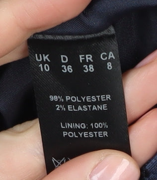 Eastex Women's Blue Geometric Suit Jacket Size 10