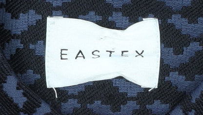 Eastex Women's Blue Geometric Suit Jacket Size 10