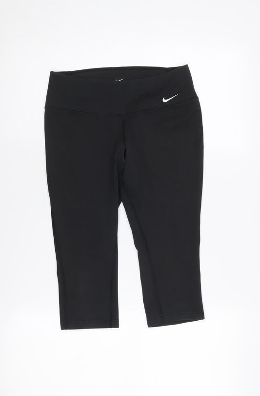 Nike Women's Black Cropped Trousers XS Activewear