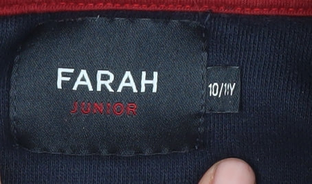 Farah Boys Blue Pullover Hoodie 10-11Y Hooded Casual Wear