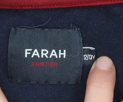 Farah Boys Blue Pullover Hoodie, 12-13 Years, Casual Wear