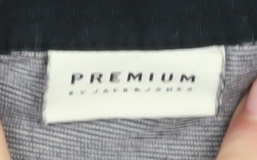 Premium by Jack & Jones Men's Grey Polo Shirt M