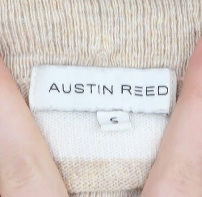 Austin Reed Women's Beige Stripe Cowl Neck Jumper - S