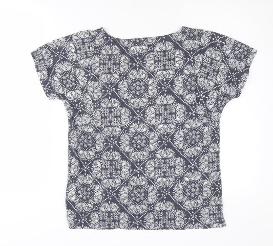 Womens UK Size 8 White Stuff Blue Basic T-Shirt
