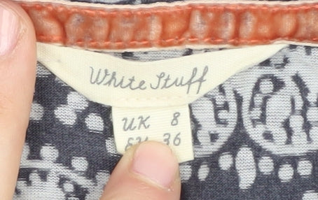 Womens UK Size 8 White Stuff Blue Basic T-Shirt