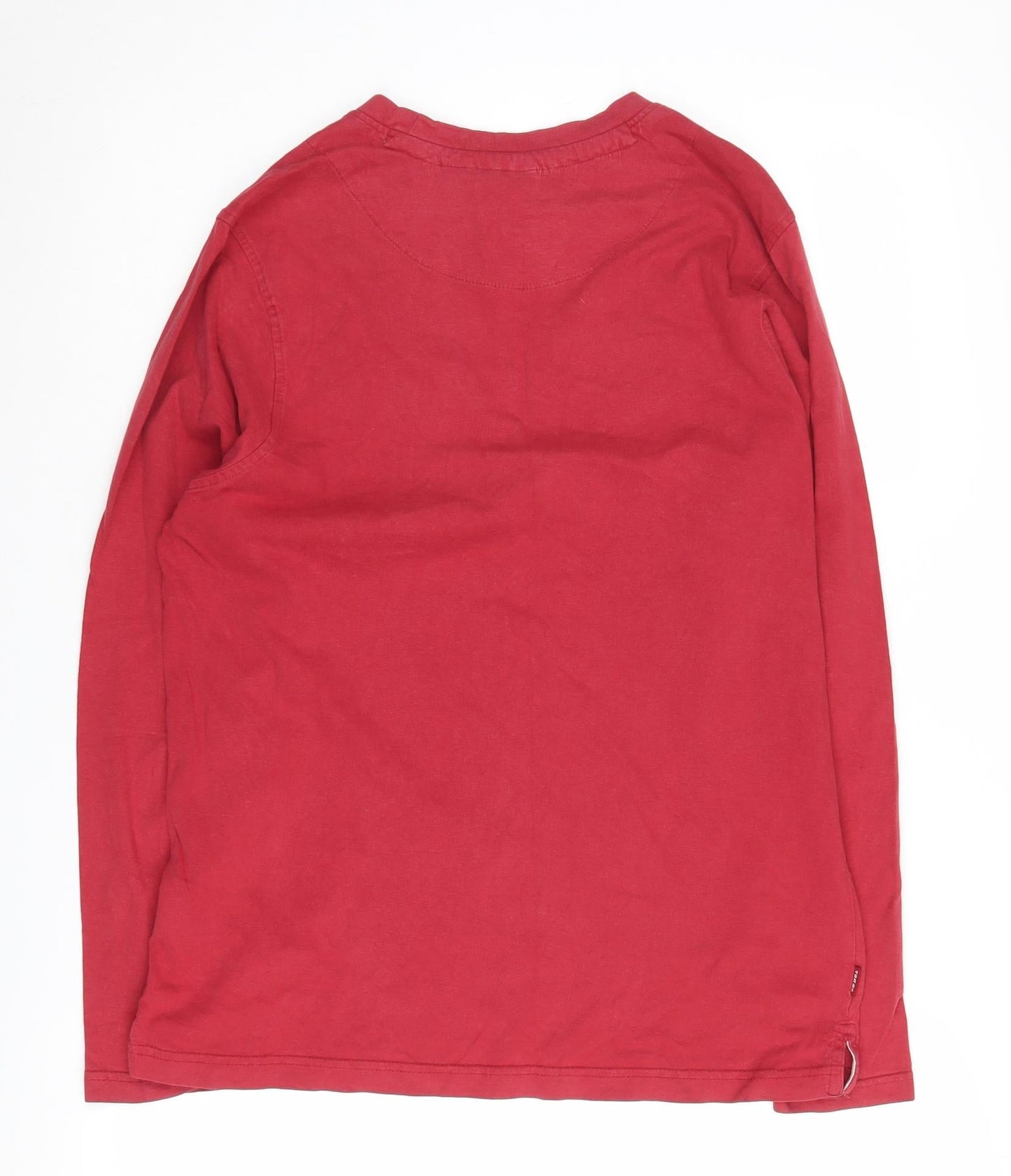 TOG24 Men's Red Crew Neck Long Sleeve T-Shirt, Size M