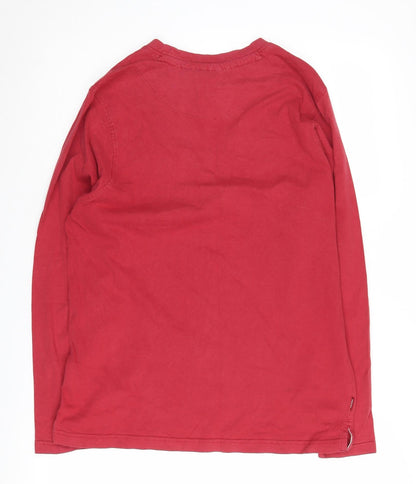 TOG24 Men's Red Crew Neck Long Sleeve T-Shirt, Size M