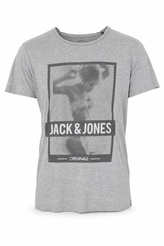 Mens UK Size L JACK & JONES Grey  T-Shirt