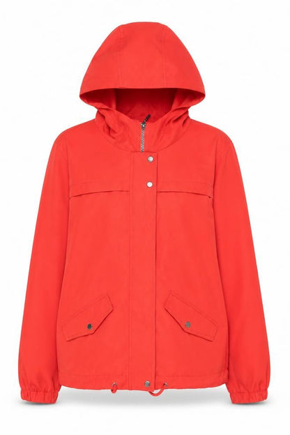 Womens UK Size S Jacqueline de Yong Red Anorak Coat
