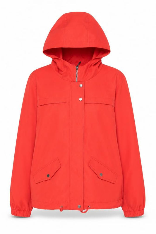 Womens UK Size S Jacqueline de Yong Red Anorak Coat