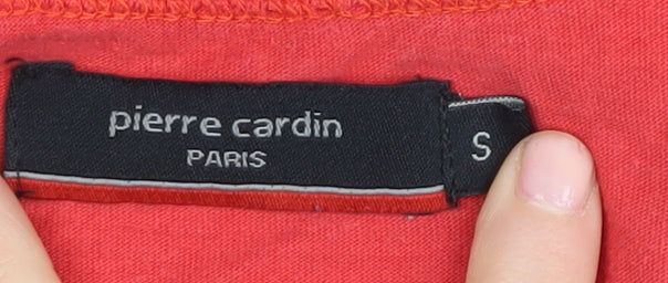 Pierre Cardin Men's Red Sleeveless Colourblock T-Shirt, Size S