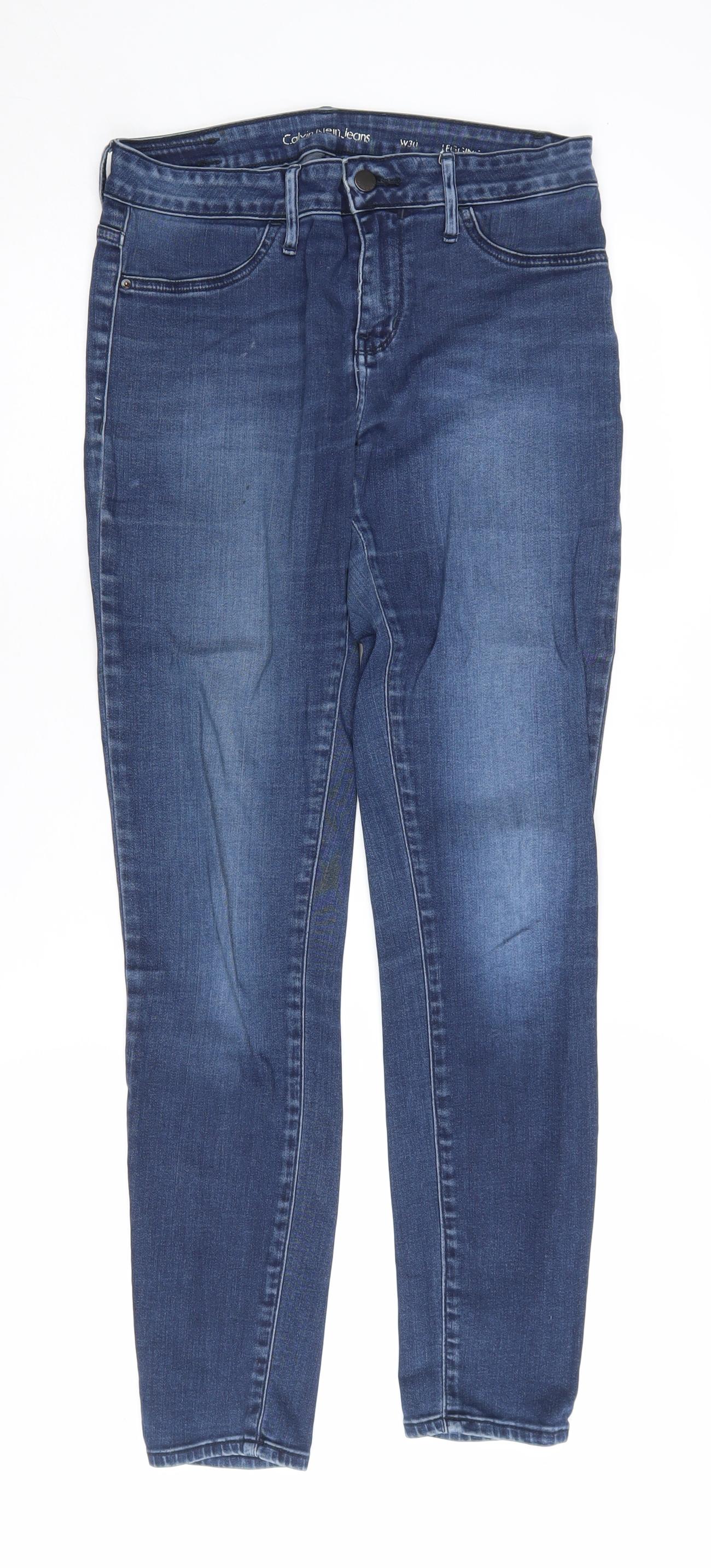 Calvin Klein Women's Blue Straight Jeans Size 31