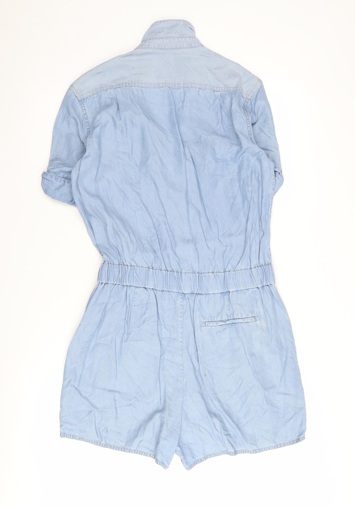 AllSaints Women's Blue Playsuit - Size 10, Casual Summer Style