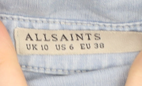 AllSaints Women's Blue Playsuit - Size 10, Casual Summer Style