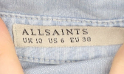 AllSaints Women's Blue Playsuit - Size 10, Casual Summer Style