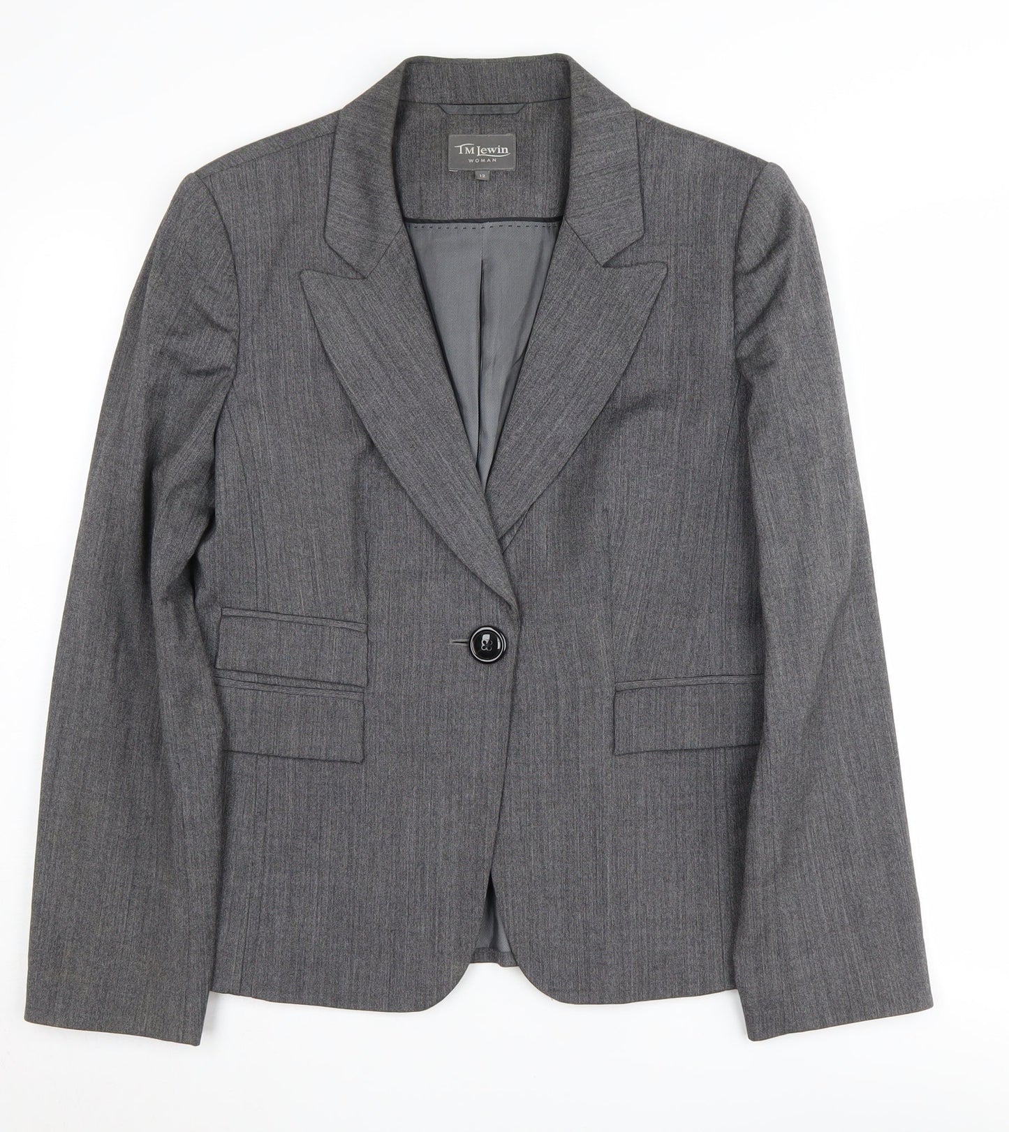 Womens UK Size 12 TM Lewin Regular Grey Blazer