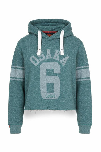 Womens UK Size M Superdry Green Pullover Hoodie
