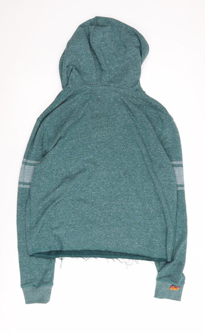 Womens UK Size M Superdry Green Pullover Hoodie