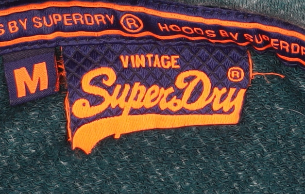 Womens UK Size M Superdry Green Pullover Hoodie