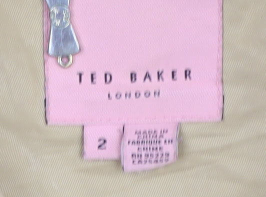 Womens UK Size 6 Ted Baker Beige Trench Coat