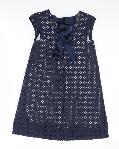 Jigsaw Girls Blue Floral Shift Dress 8-9 Years