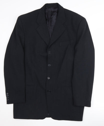 Mens UK Size 40 Daniel Hechter Regular Black Suit Jacket