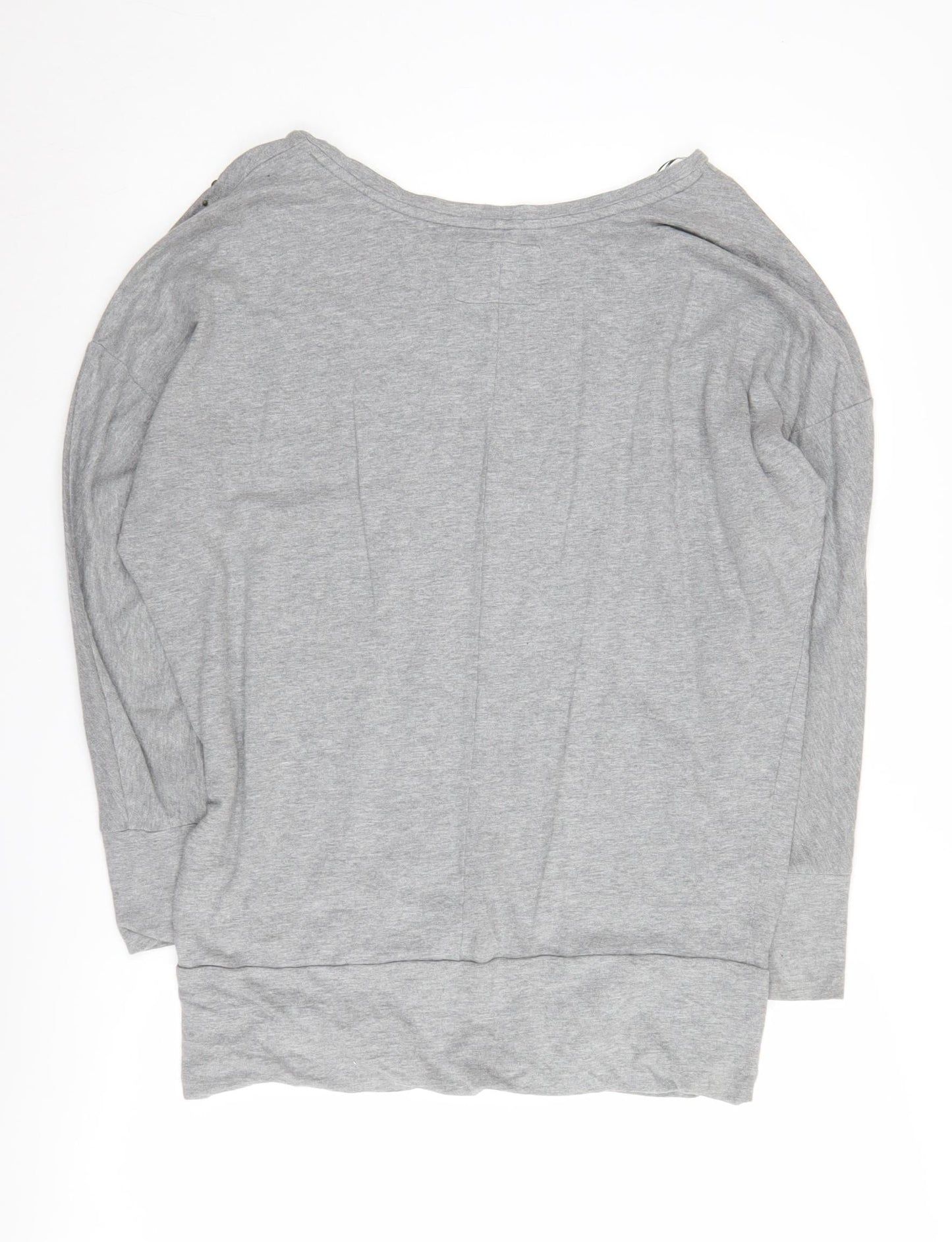 DKNY Women’s Grey Studded Pullover Sweatshirt Medium