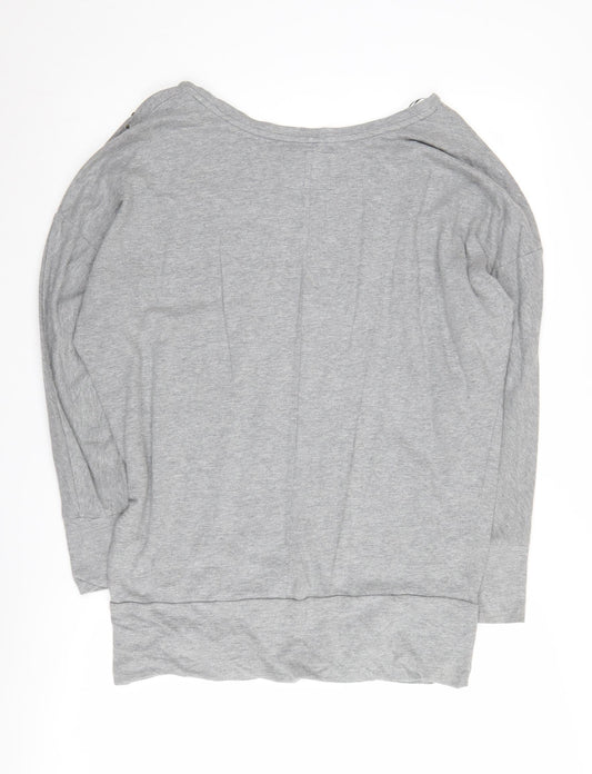 DKNY Women’s Grey Studded Pullover Sweatshirt Medium