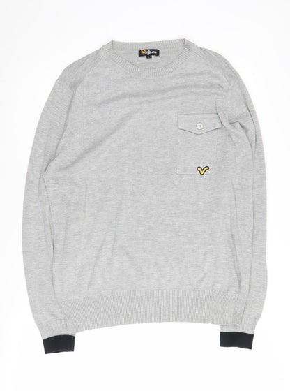 Voi Jeans Men's Grey L Pullover Crew Neck Jumper