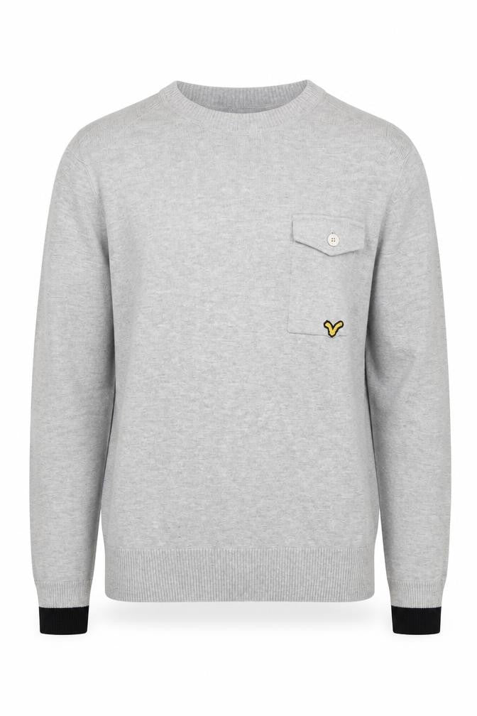 Mens UK Size L Voi Jeans Grey Pullover Jumper