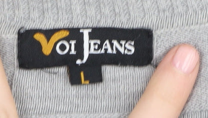 Voi Jeans Men's Grey L Pullover Crew Neck Jumper