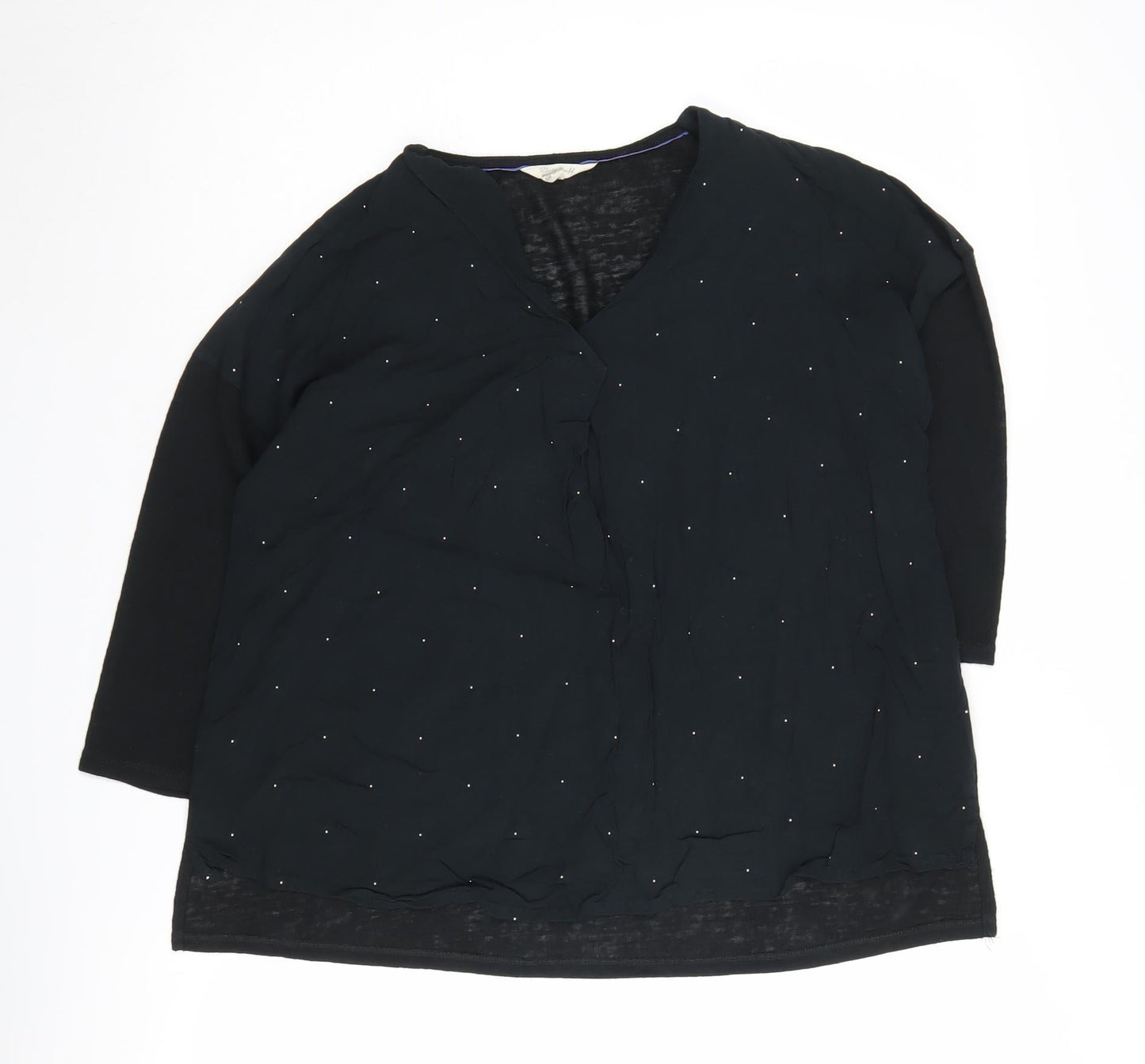 Womens UK Size 8 White Stuff Black  Blouse