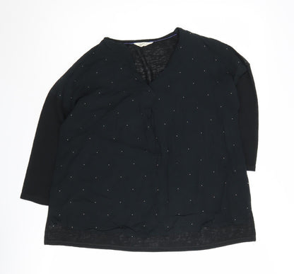 Womens UK Size 8 White Stuff Black  Blouse