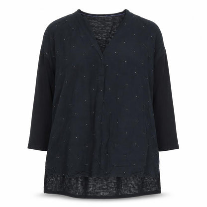 Womens UK Size 8 White Stuff Black  Blouse