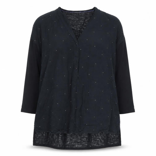 Womens UK Size 8 White Stuff Black  Blouse