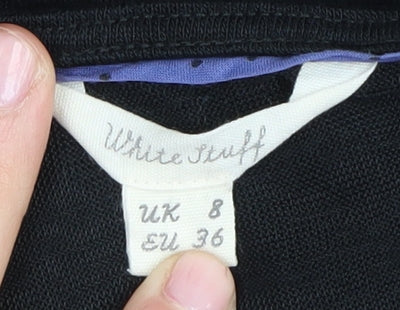 Womens UK Size 8 White Stuff Black  Blouse
