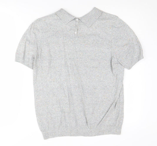 Laura Ashley Women's Grey Pullover Collared Jumper Size 14