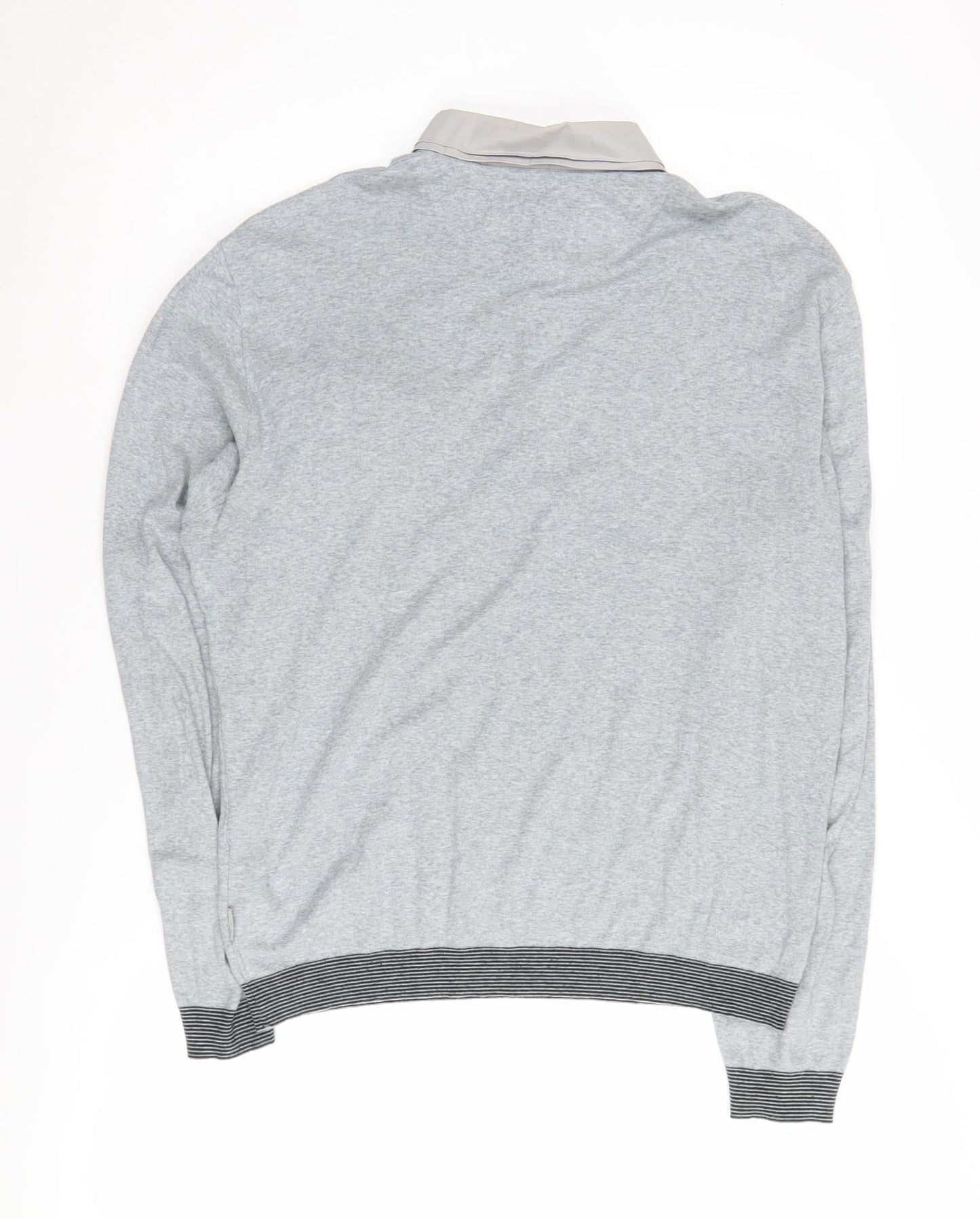 Ted Baker Men's Grey Collared Pullover Jumper M